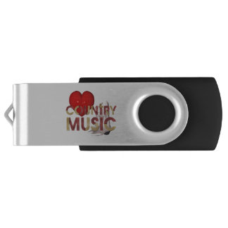 TEE I Love Country Music USB Flash Drive