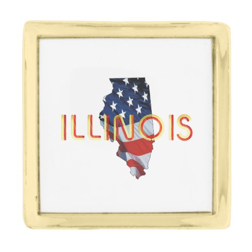 TEE Illinois Patriot Gold Finish Lapel Pin