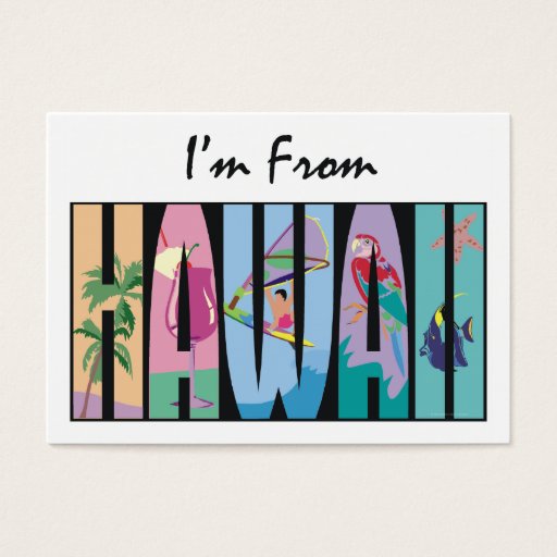Customizable TEE I'm From Hawaii Business Card Template