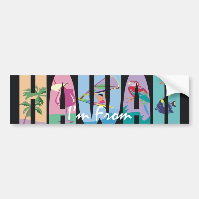 TEE I'm From Hawaii Bumper Sticker (Front)