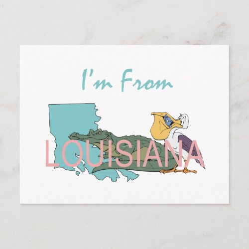 TEE Im From Louisiana Postcard