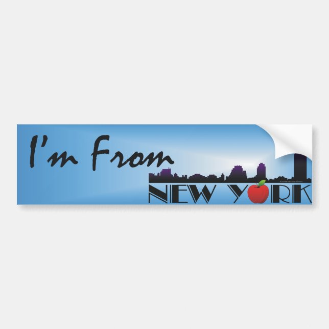TEE I'm From New York Bumper Sticker (Front)