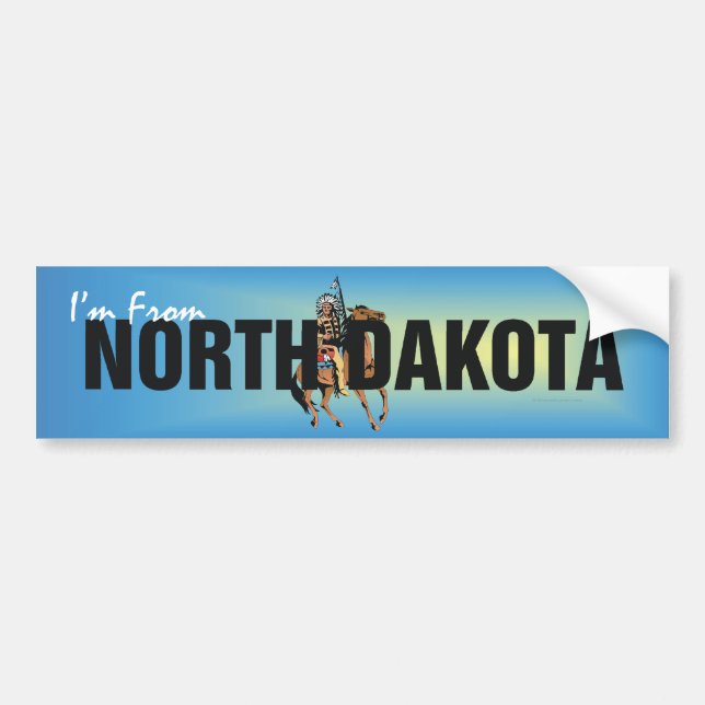 TEE I'm From North Dakota Bumper Sticker (Front)