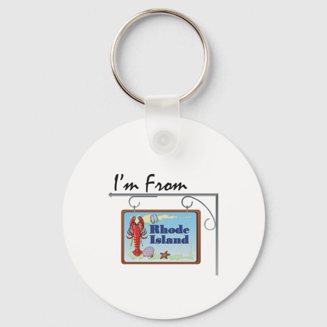 TEE I'm From Rhode Island Keychain (Front)