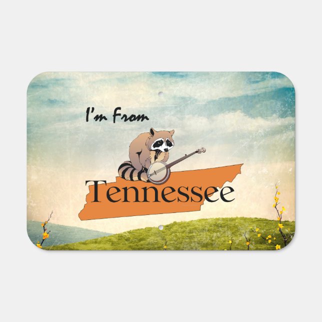 TEE I'm from Tennessee Metal Parking Sign (Front)