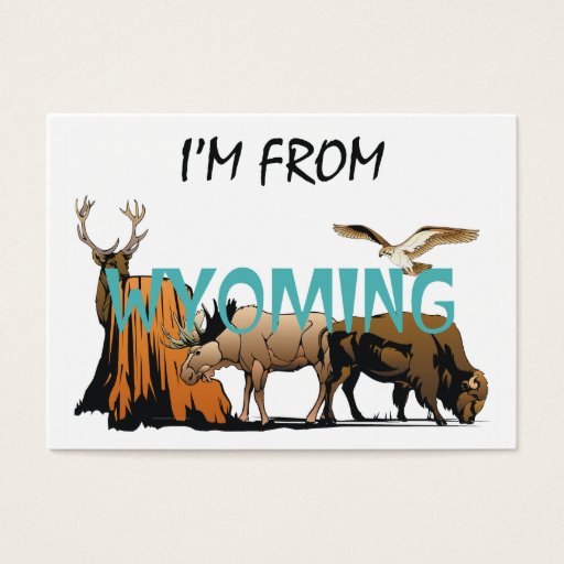Customizable TEE I'm From Wyoming Business Card Templates