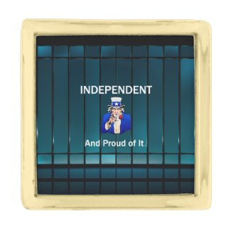 TEE Independent and Proud of It Gold Finish Lapel Pin