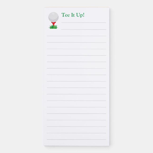 Tee It Up!: Golf Magnetic Notepad (Front)