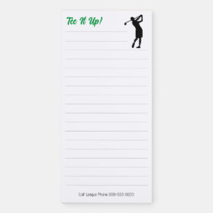Tee It Up!: Golf Swing Magnetic Notepad