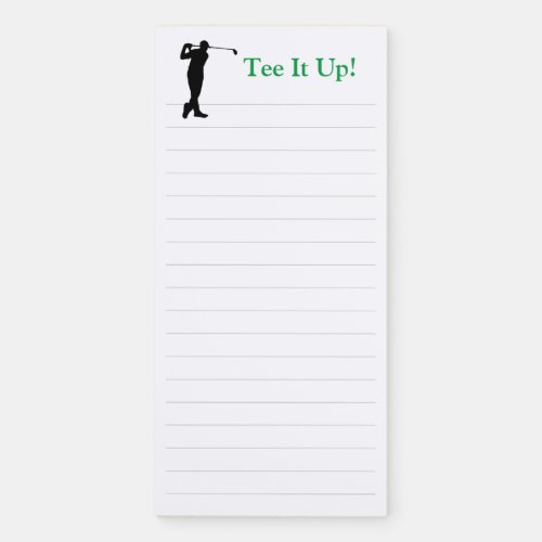 Tee It Up Golfer Magnetic Notepad