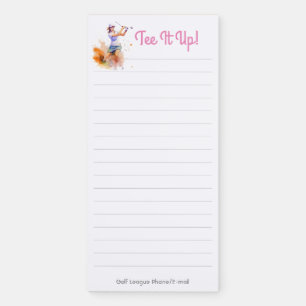Tee It Up! Ladies Golf League Magnetic Notepad
