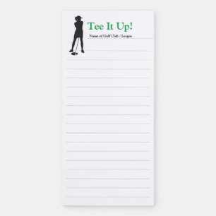 Tee It Up! Lady Golfer Magnetic Notepad