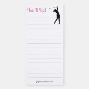 Tee It Up! Lady Golfer Magnetic Notepad