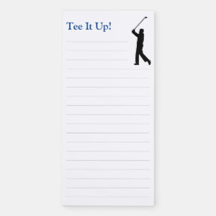 Tee It Up Male Golfer Magnetic Notepad