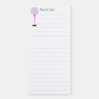 Tee It Up!: Pink Golf Ball Magnetic Notepad