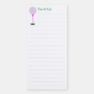 Tee It Up!: Pink Golf Ball Magnetic Notepad