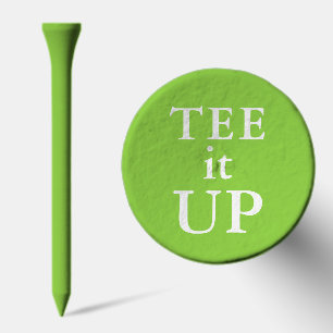 Tee it Up Quote Bold Design  Golf Tees