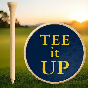 Tee it Up Quote Bold Design  Golf Tees