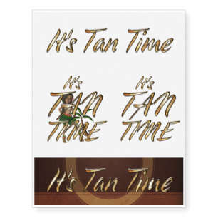 TEE It's Tan Time Temporary Tattoos