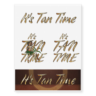 TEE It's Tan Time Temporary Tattoos