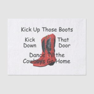 TEE Kick Up Those Boots Tissue Paper