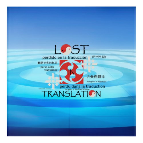 TEE Lost in Translation Acrylic Print