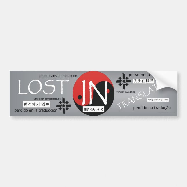TEE Lost in Translation Bumper Sticker (Front)