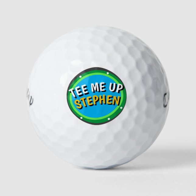 TEE ME UP Personalized Golf Balls (Front)