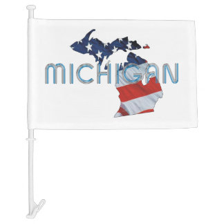 TEE Michigan Patriot Car Flag