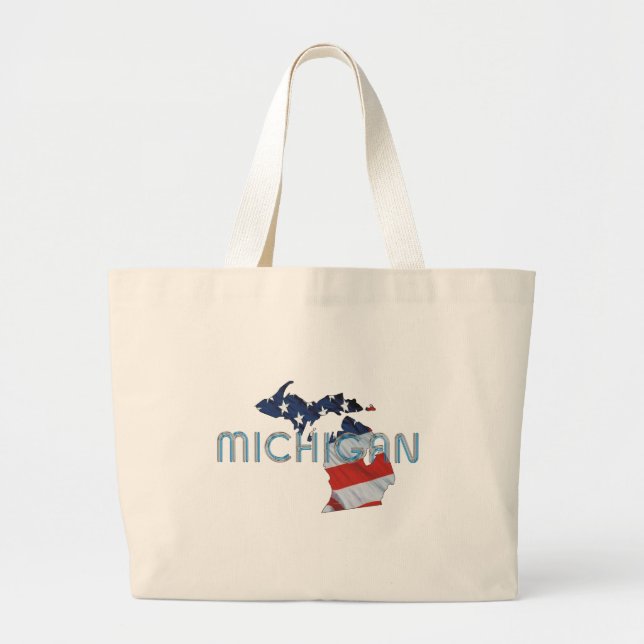 TEE Michigan Patriot Large Tote Bag (Front)