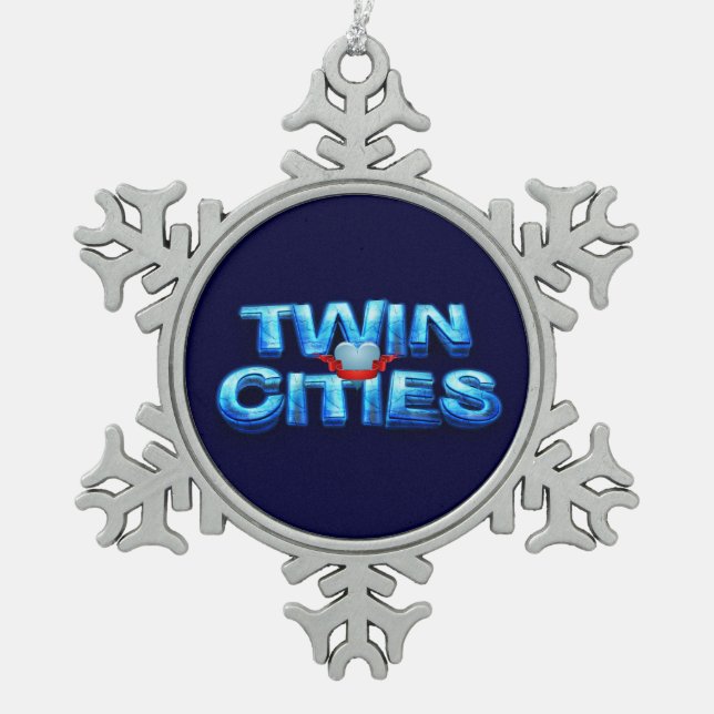 TEE Minneapolis Snowflake Pewter Christmas Ornament (Front)