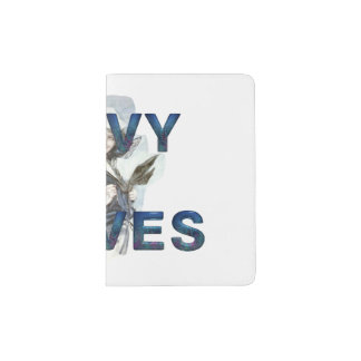 TEE Navy Waves Passport Holder
