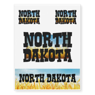 TEE North Dakota Temporary Tattoos