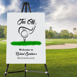 Tee Off for an UnForeGettable Retirement Party Foam Board