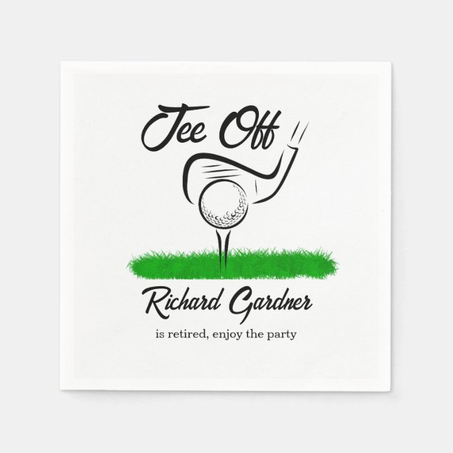 Tee Off for an UnForeGettable Retirement Party Napkins (Front)