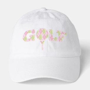 Tee off golf pink slogan hat