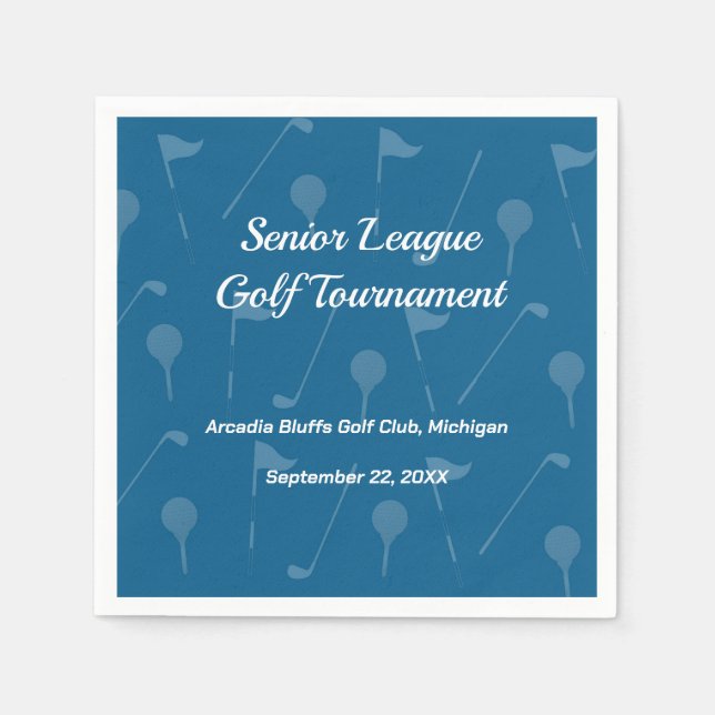 Tee Off in Style - Golf Party Tableware Napkins (Front)