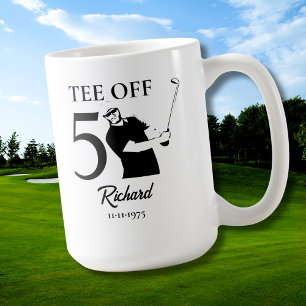 Tee Off Start of A New Era Men's 50th Birthday Coffee Mug
