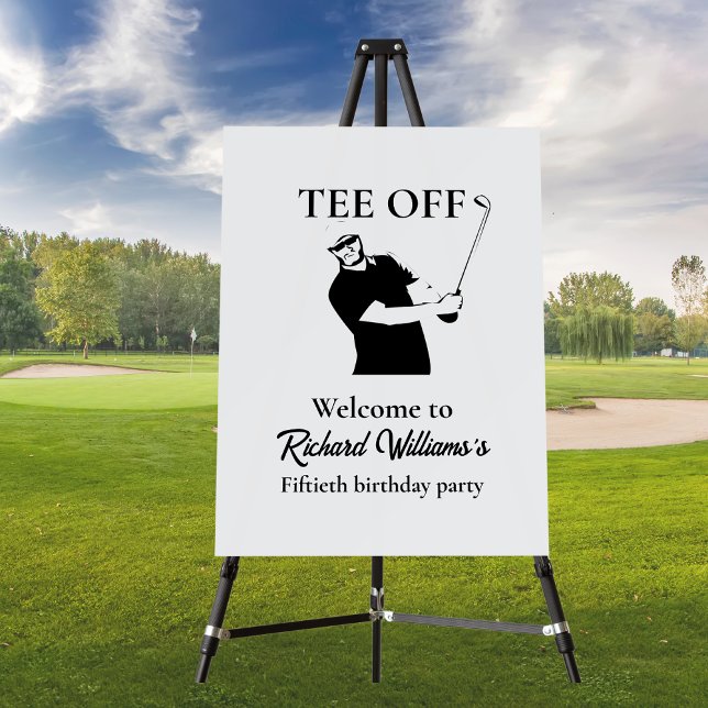 Tee Off Start of A New Era Men's 50th Birthday Foam Board (Creator Uploaded)