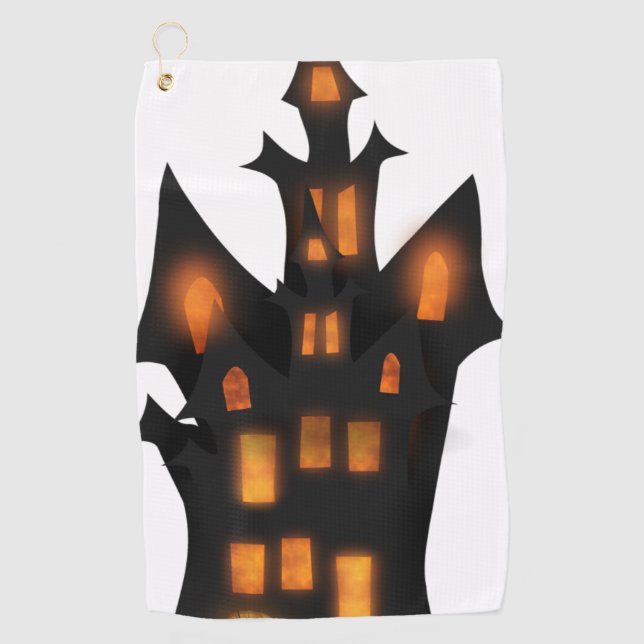 Tee Off with Halloween Spirit: Golf Towels  (Front)