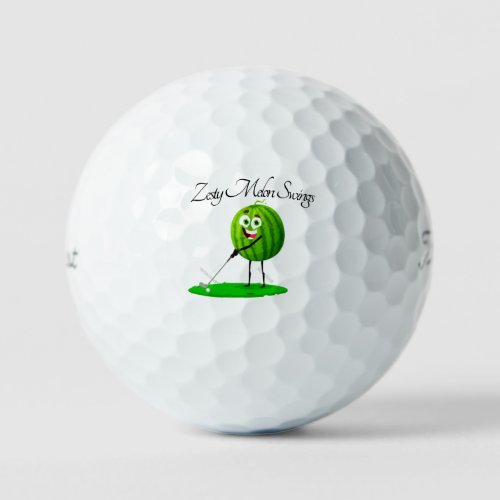 Tee Off with Watermelon Zest Golfing Fun Golf Balls