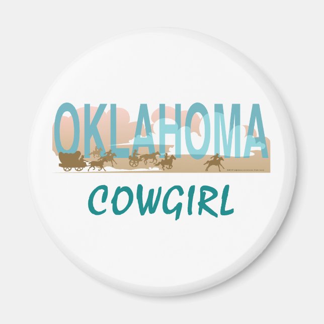 TEE Oklahoma Cowgirl Magnet (Front)