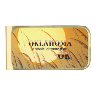TEE Oklahoma Gold Finish Money Clip