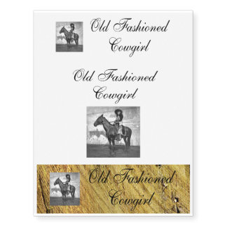TEE Old Fashioned Cowgirl Temporary Tattoos