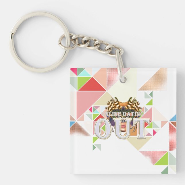 TEE Online Dating Out Keychain (Front)
