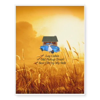 TEE Pickup Slogan Temporary Tattoos