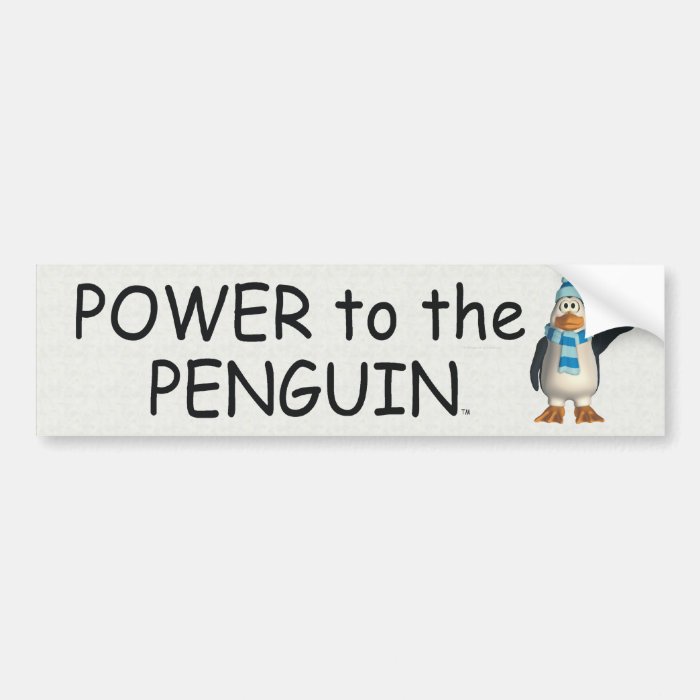 TEE Power to the Penguin Bumper Stickers