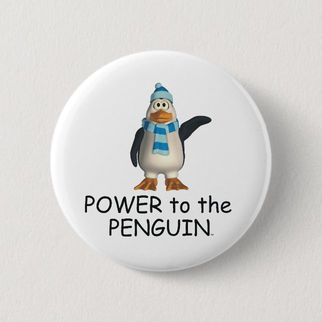 TEE Power to the Penguin Pinback Button (Front)