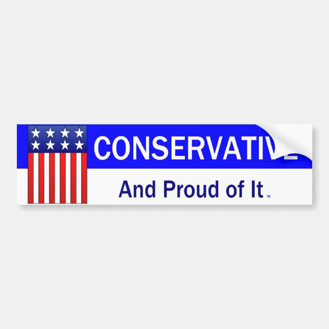 TEE Proud Conservative Bumper Sticker (Front)