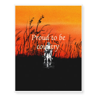 TEE Proud to be Country Temporary Tattoos